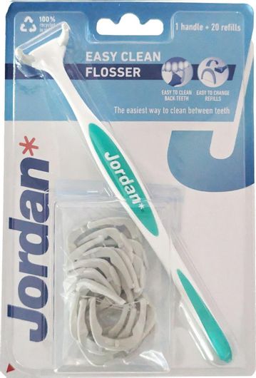 Οδοντικό Νήμα Jordan Easy Clean Flosser 1τμχ & Refills 20τμχ Πράσινο