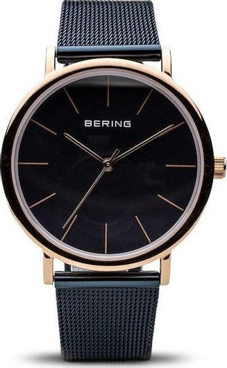 Ανδρικό Ρολόι Bering Time 13436-367 με Μπρασελέ Μπλε