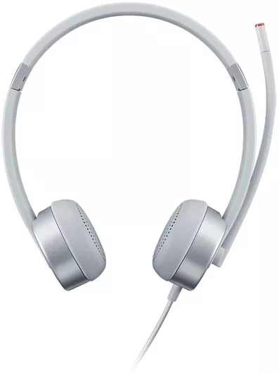 Multimedia Headset Lenovo 100 Stereo On Ear Ακουστικά με Μικρόφωνο & Σύνδεση 3.5 mm Jack Λευκό