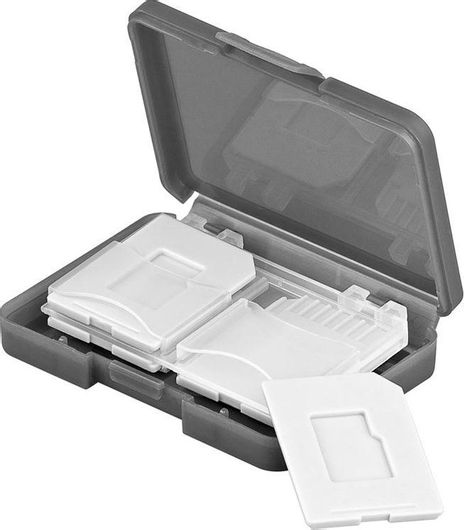 Goobay Θήκη για Κάρτες SD & Micro Sd 95349 4 Θέσεις Διάφανη / Γκρι