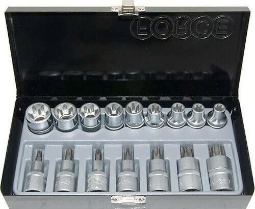 Καρυδάκια Force Torx με Καρέ Υποδοχής 1 / 2" Σετ 16τμχ