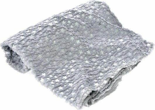 Ύφασμα Iliadis με Γουνάκι & Αστεράκια 150cmx2m Ασημί