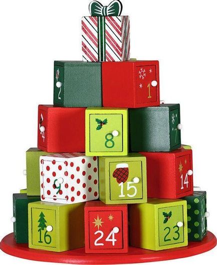 Χριστουγεννιάτικο Ημερολόγιο Bakaji Ξύλινο 30x27cm