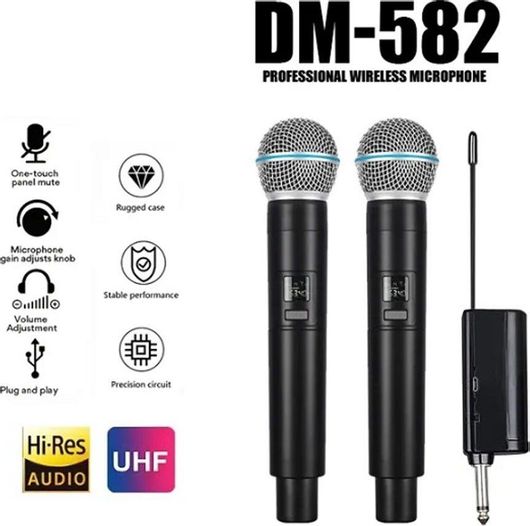 Μικρόφωνο DM-582 Ασύρματο Χειρός Φωνής