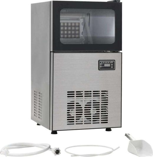 Παγομηχανή vidaXL με Λειτουργία Θρυμματισμού & Ημερήσια Παραγωγή 45kg