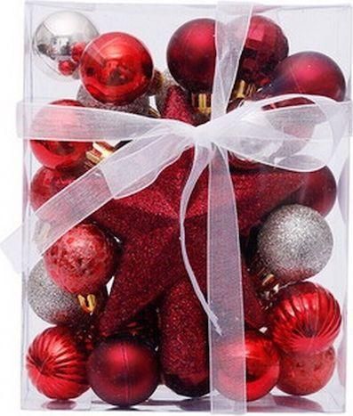 Χριστουγεννιάτικη Κρεμαστή Μπάλα Artezan Κόκκινο 3cm Σετ 30τμχ
