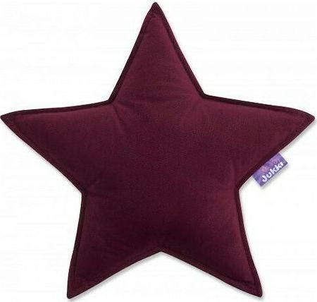 Διακοσμητικό Μαξιλάρι Κούνιας Jukki Αστέρι 45x45cm Μπορντό