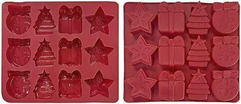 Χριστουγεννιάτικη Φόρμα Γλυκών XMASfest Σιλικόνης 22x19cm Κόκκινο