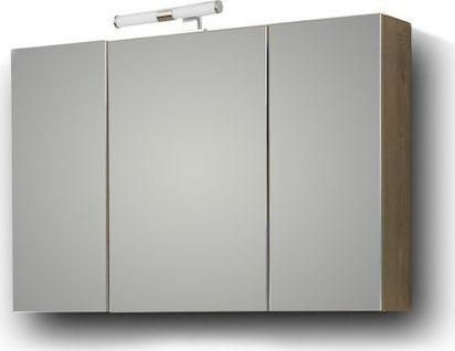 Καθρέπτης Μπάνιου Martin Omega 90 Ορθογώνιος με Ντουλάπι & Υποδοχή Λαμπτήρα 90x65cm Σταχτί