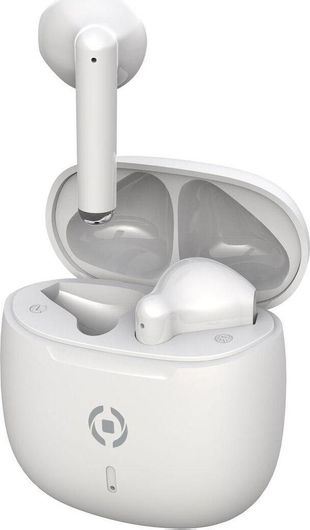 Celly Buz 2 Earbud Bluetooth Handsfree Ακουστικά με Θήκη Φόρτισης Λευκό