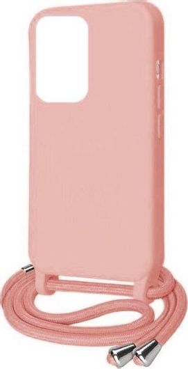 Θήκη Κινητού Back Cover με Κορδόνι για Xiaomi Redmi Note 10 Pro 5G Σιλικόνη Ροζ