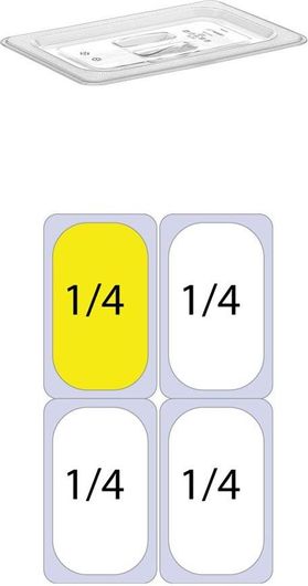 Καπάκι Inox GN 1/4 ''