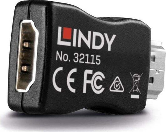 Lindy HDMI 2.0 EDID Emulator Μετατροπέας HDMI male σε HDMI female