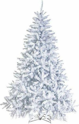 Χριστουγεννιάτικο Δέντρο XMASfest 180cm με Μεταλλική Βάση Λευκό