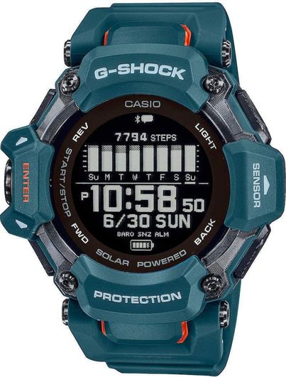 Smartwatch Casio G-Shock GBD-H2000-2 GPS Silicone Strap Blue
