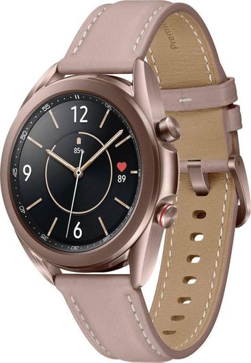 Samsung Galaxy Watch3 LTE Stainless Steel 41mm Αδιάβροχο με eSIM & Παλμογράφο Mystic Bronze