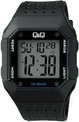 Ανδρικό Ρολόι Q&Q M158J003Y με Λουράκι Μαύρο