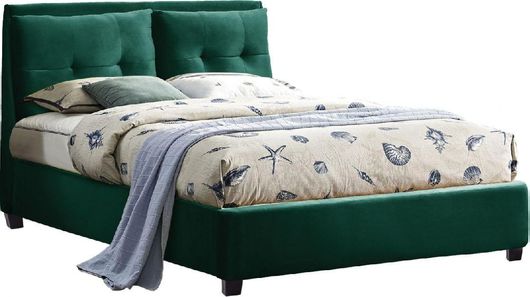 Κρεβάτι HomeMarkt Billie HM551.13 Διπλό Ξύλο με Βελούδο 222x170cm Κυπαρισσί