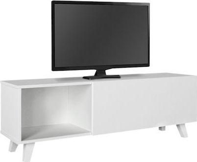 Έπιπλο Τηλεόρασης Megapap Ξύλινο Smart 140x35x47cm Λευκό
