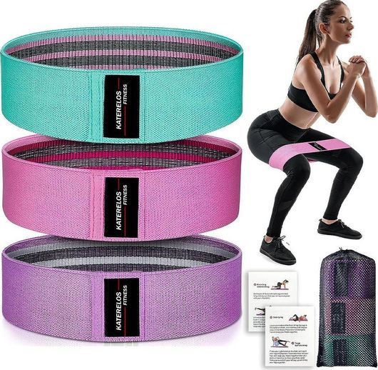 Λάστιχα Γυμναστικής Katerelos Fitness Loop Bands Σετ 3τμχ Πολύχρωμα