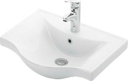 Νιπτήρας Martin Basic 45 Ένθετος Πορσελάνης 45x46cm Λευκό