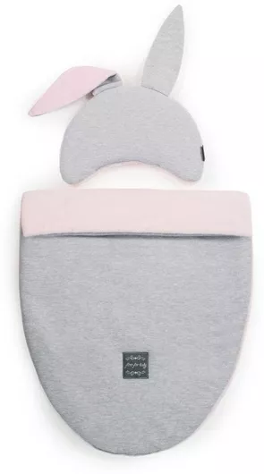 Σετ Προίκας Beboulino Bunny For Baby για Καρότσι 63x48cm Γκρι / Ροζ