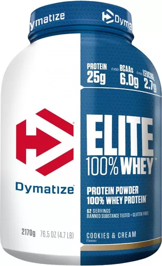 Dymatize Elite 100% Whey Πρωτεΐνη Ορού Γάλακτος Χωρίς Γλουτένη με Γεύση Cookies & Cream 2.1kg