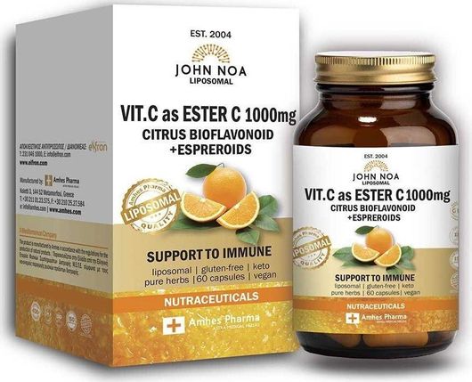 John Noa Liposomal Vitamin C as Ester C 1000mg 60 Φυτικές Κάψουλες