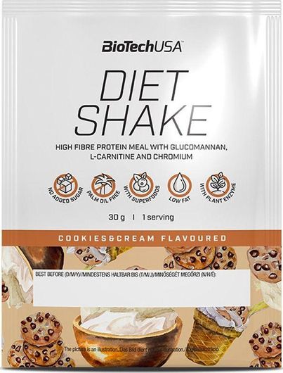 Πρωτεΐνη Biotech USA Diet Shake Ορού Γάλακτος με Γεύση Cookies & Cream 30gr