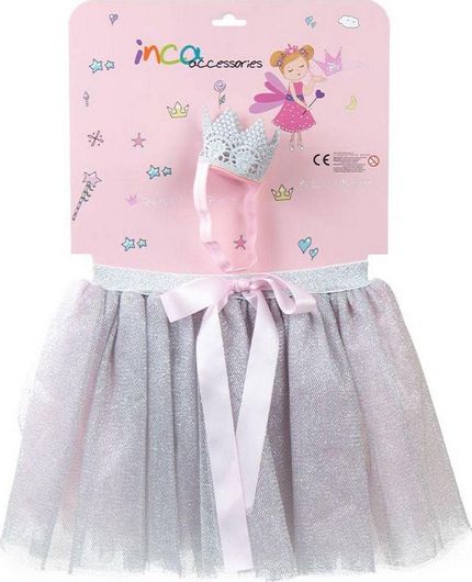 Αποκριάτικη Φούστα Inca 48234 για Μπαλαρίνες για 2-3 Ετών Ασημί