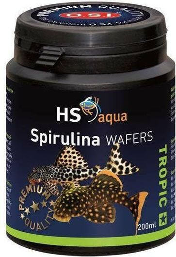 Τροφή Ψαριών HS Aqua Spirulina Wafers για Μεγάλα Ψάρια 200ml