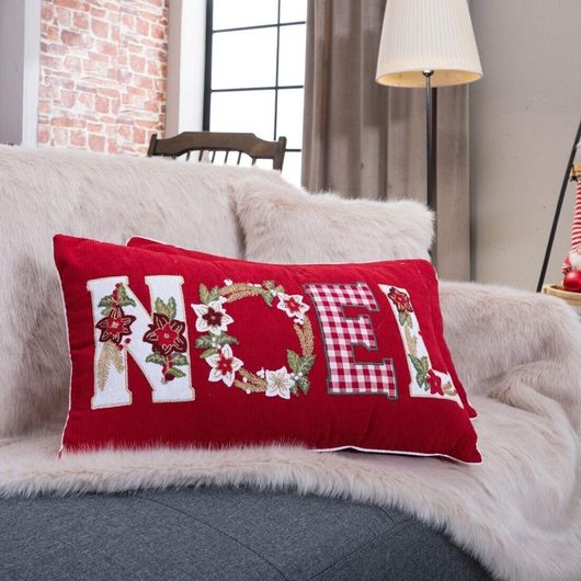 Χριστουγεννιάτικο Διακοσμητικό Μαξιλάρι Teoran Molly 05 35x60cm Κόκκινο