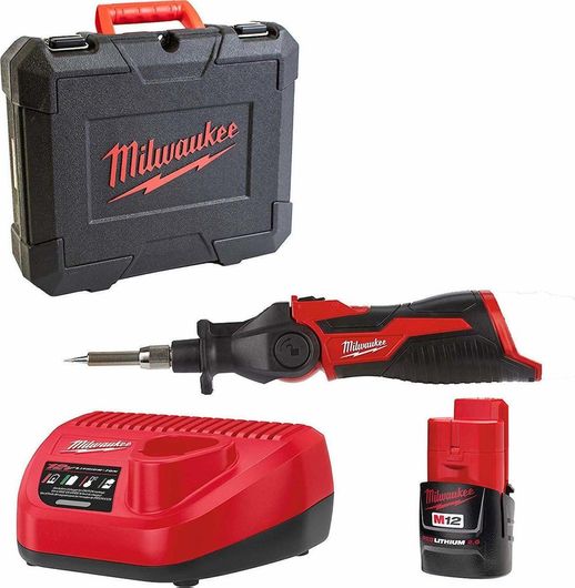 Κολλητήρι Μπαταρίας Milwaukee M12 SI-201C 12V 1xMilwaukee M12 με Θήκη