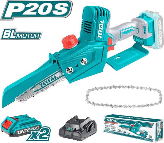Total Κλαδευτικό Αλυσοπρίονο Μπαταρίας Brushless 20V 1.5kg με Λάμα 15cm