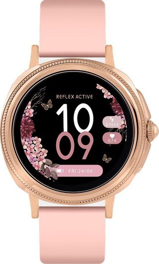 Smartwatch Reflex Active Series 25 40mm Metal Case Gold & Silicone Strap Pink