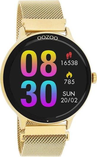 Smartwatch Oozoo Q00136 45mm Stainless Steel Case & Strap Gold