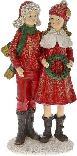 Χριστουγεννιάτικη Φιγούρα Iliadis Πλαστικό Παιδάκι Κόκκινο 20x10x7cm