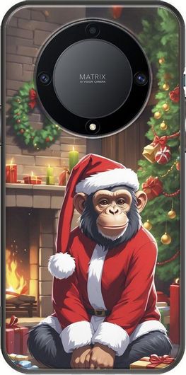 Θήκη Κινητού Back Cover για Honor Magic5 Lite - Black TPU - Xmas Animals - Chimpanzee