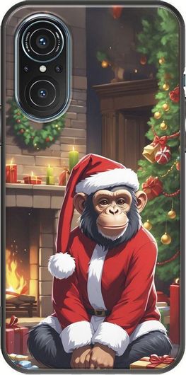 Θήκη Κινητού Back Cover για Huawei Nova 9 SE - Black TPU - Xmas Animals - Chimpanzee