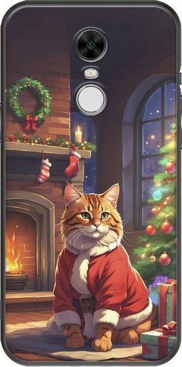 Θήκη Κινητού Back Cover για Xiaomi Redmi Note 4 / Note 4X - Black TPU - Xmas Animals - Cat