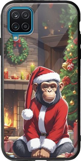 Θήκη Κινητού Back Cover για Samsung Galaxy A12 - Groove TPU - Xmas Animals - Chimpanzee