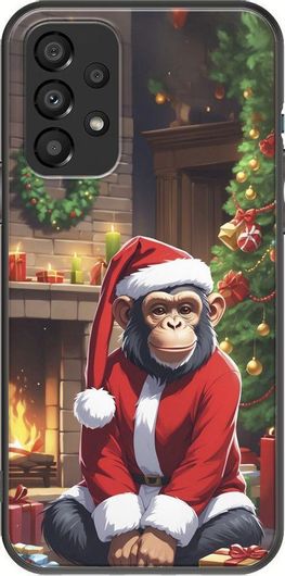 Θήκη Κινητού Back Cover για Samsung Galaxy A13 - Black TPU - Xmas Animals - Chimpanzee