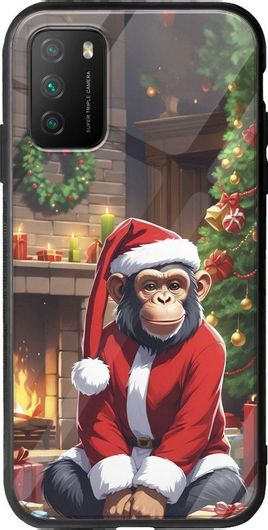 Θήκη Κινητού Back Cover για Xiaomi Poco M3 - Groove TPU - Xmas Animals - Chimpanzee