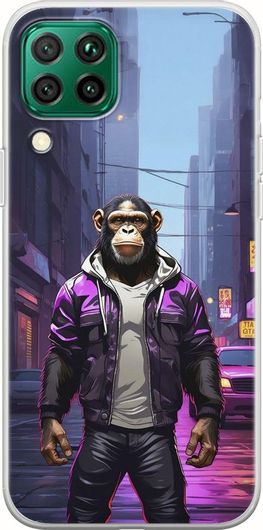Θήκη Κινητού Back Cover για Huawei P40 Lite - Flexible TPU - Street Animals - Chimpanzee