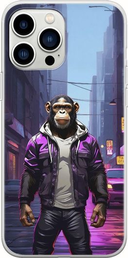 Θήκη Κινητού Back Cover για Apple iPhone 14 Pro - Flexible TPU - Street Animals - Chimpanzee