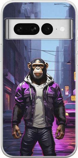 Θήκη Κινητού Back Cover για Google Pixel 7 5G - Flexible TPU - Street Animals - Chimpanzee