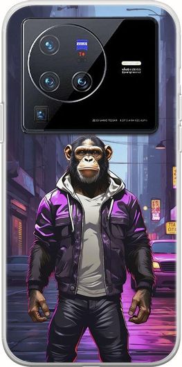 Θήκη Κινητού Back Cover για Vivo X80 Pro - Flexible TPU - Street Animals - Chimpanzee