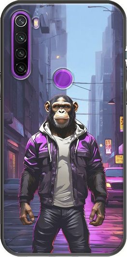 Θήκη Κινητού Back Cover για Xiaomi Redmi Note 8 - Black TPU - Street Animals - Chimpanzee