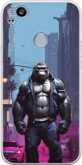 Θήκη Κινητού Back Cover για Google Pixel 2 - Flexible TPU - Street Animals - Gorilla
