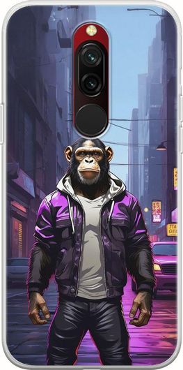 Θήκη Κινητού Back Cover για Xiaomi Redmi 8 - Flexible TPU - Street Animals - Chimpanzee
